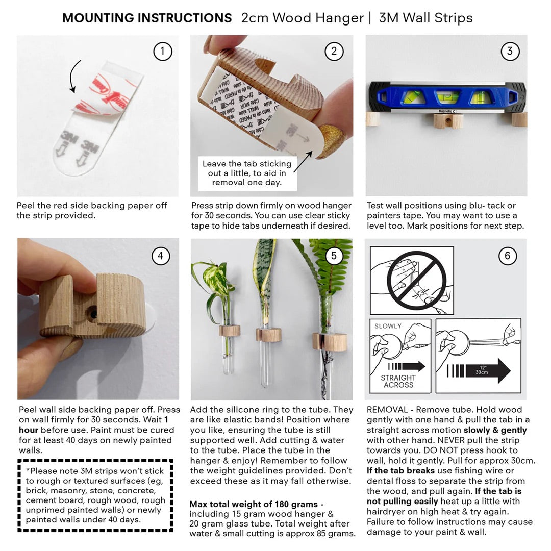 Stiklingvase til vegg 1.stk