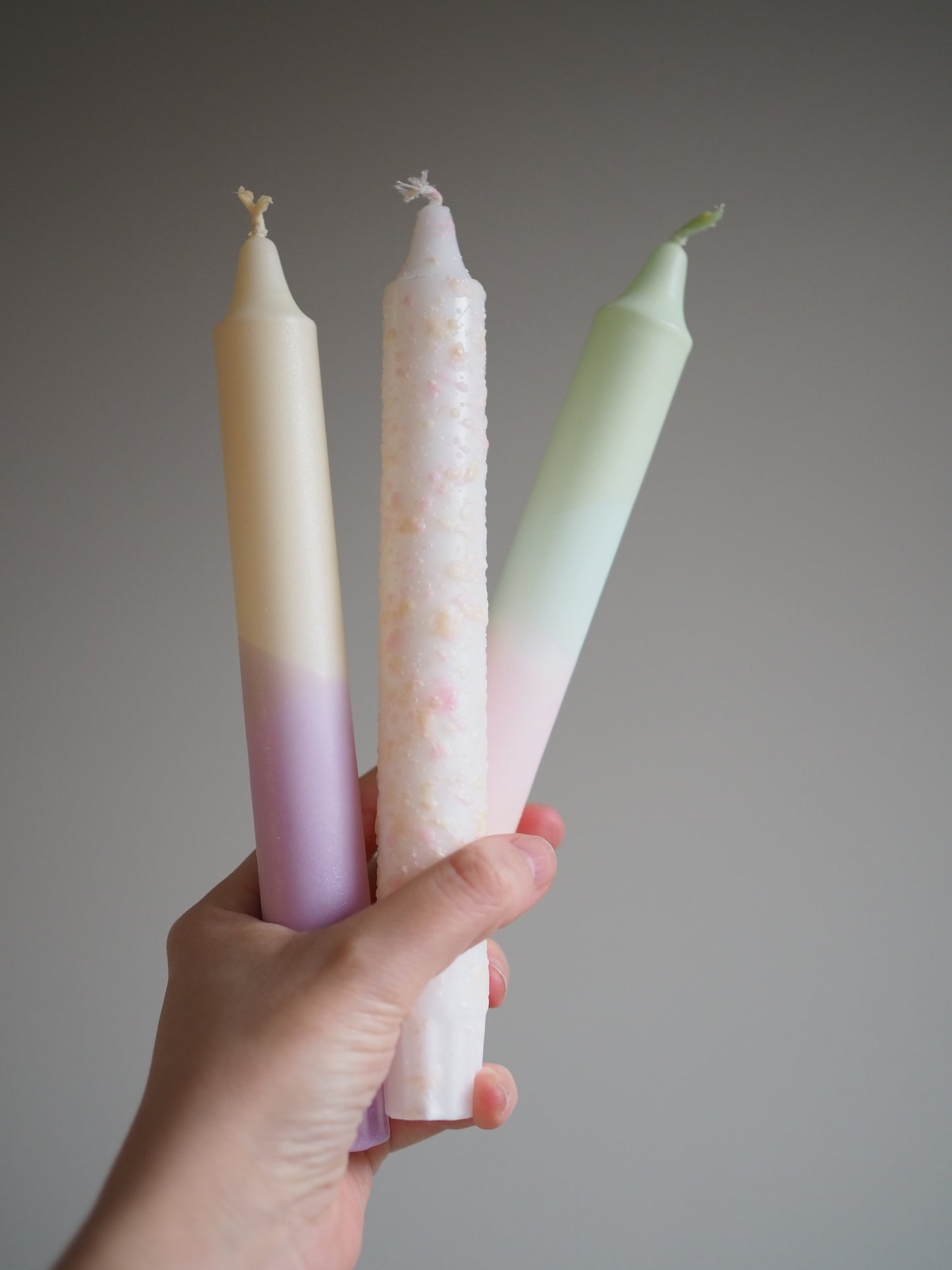 Lys - rosa og gul splash 1.stk