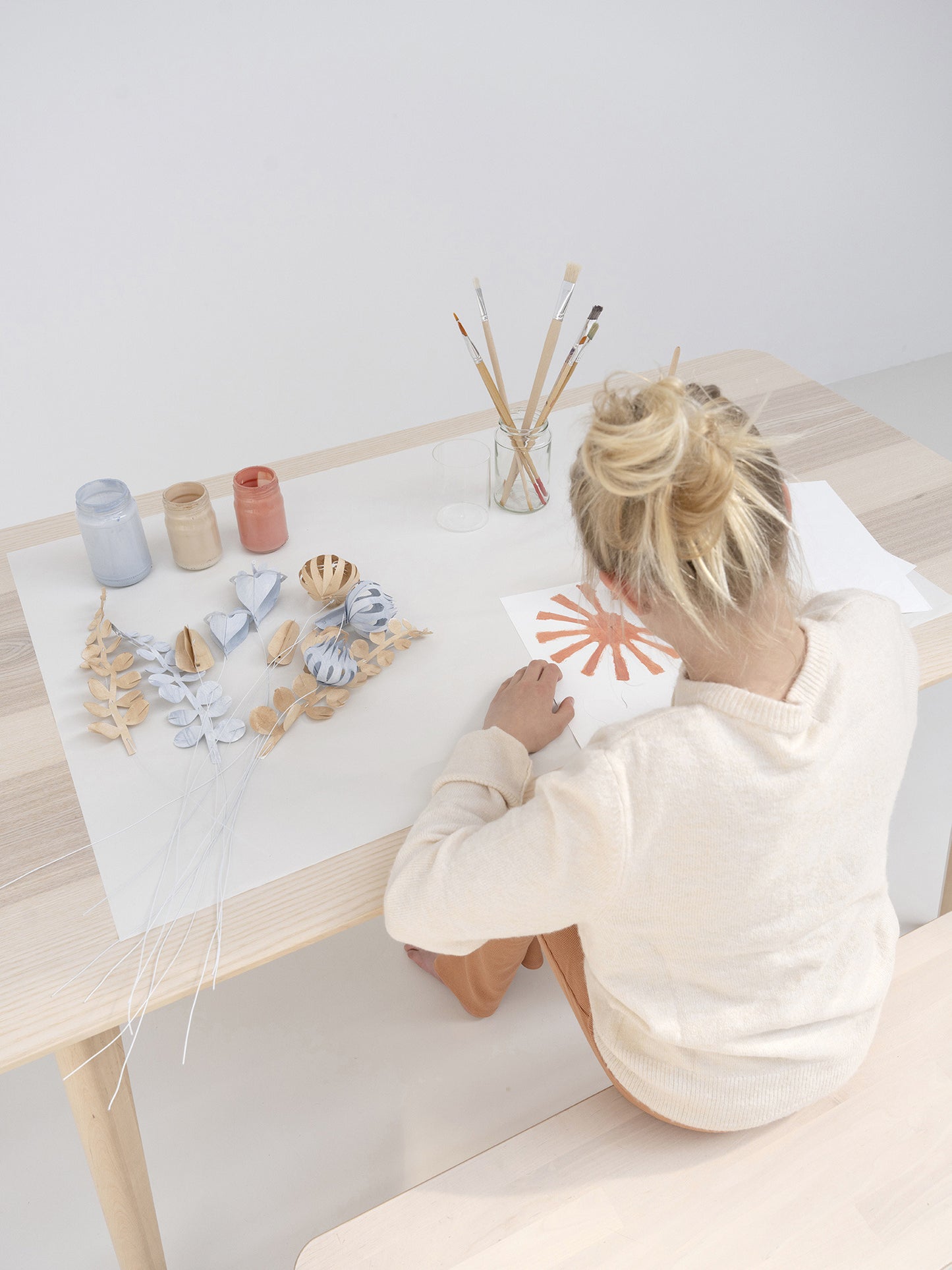 Engblomster stor - Hvit