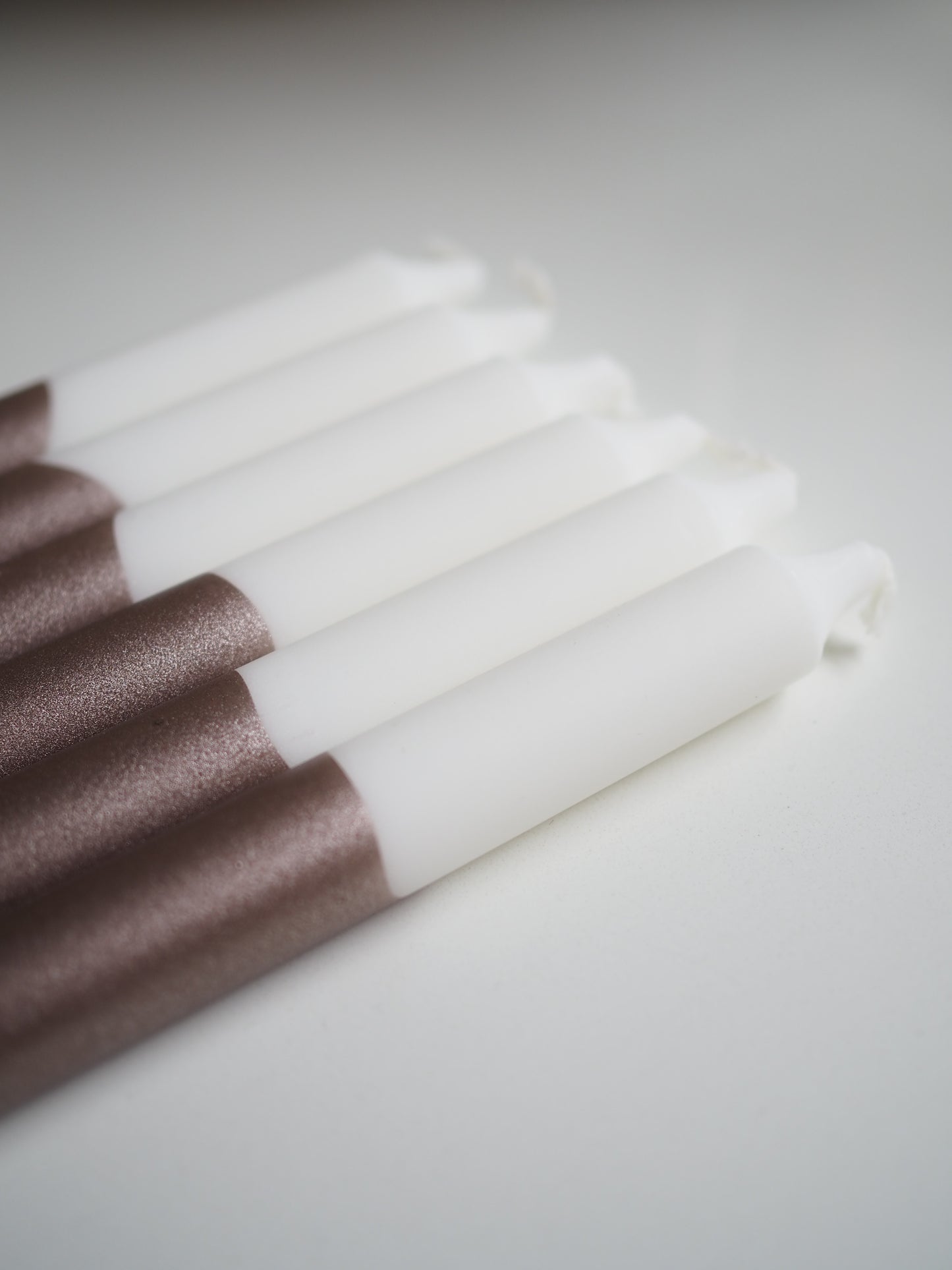 Lys - Kobber og hvit 1.stk