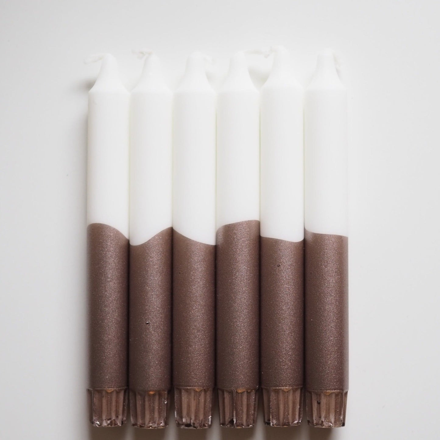 Lys - Kobber og hvit 1.stk