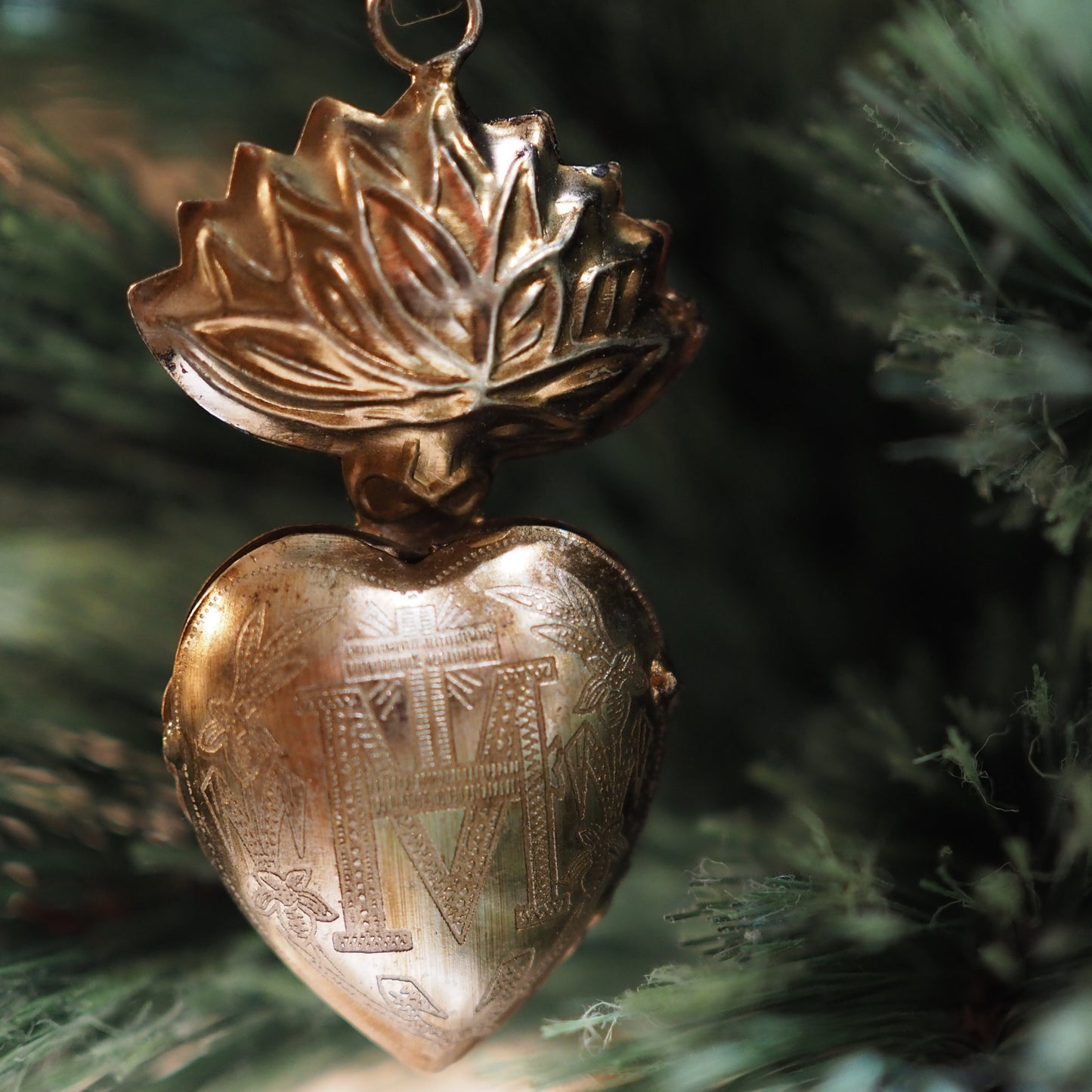 Antikk hjerte - Juletrepynt